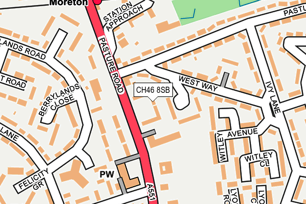 CH46 8SB map - OS OpenMap – Local (Ordnance Survey)