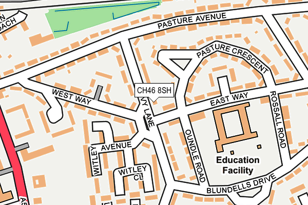 CH46 8SH map - OS OpenMap – Local (Ordnance Survey)