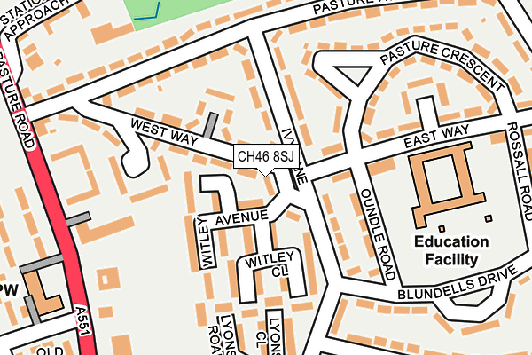 CH46 8SJ map - OS OpenMap – Local (Ordnance Survey)