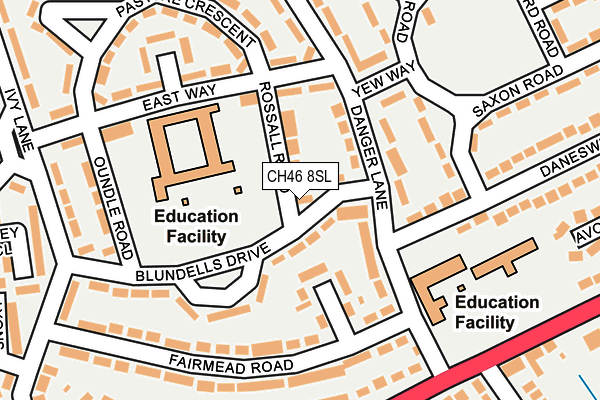 CH46 8SL map - OS OpenMap – Local (Ordnance Survey)