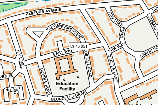 CH46 8ST map - OS OpenMap – Local (Ordnance Survey)