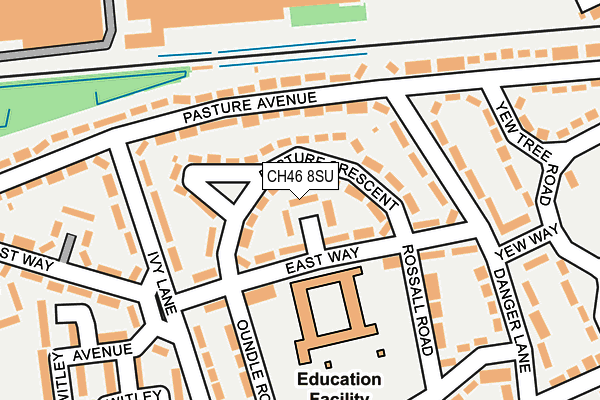 CH46 8SU map - OS OpenMap – Local (Ordnance Survey)