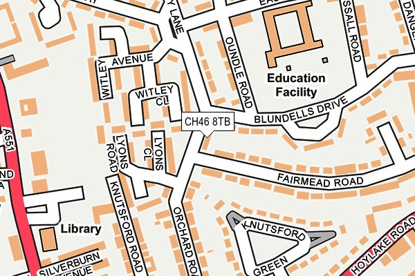 CH46 8TB map - OS OpenMap – Local (Ordnance Survey)