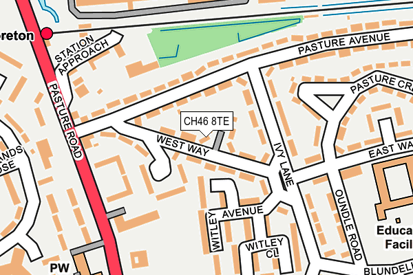 CH46 8TE map - OS OpenMap – Local (Ordnance Survey)