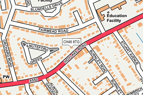 CH46 8TG map - OS OpenMap – Local (Ordnance Survey)