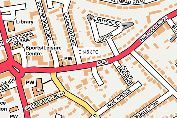 CH46 8TQ map - OS OpenMap – Local (Ordnance Survey)