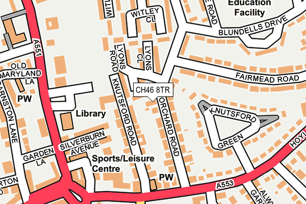 CH46 8TR map - OS OpenMap – Local (Ordnance Survey)