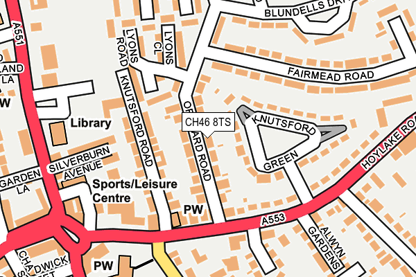 CH46 8TS map - OS OpenMap – Local (Ordnance Survey)