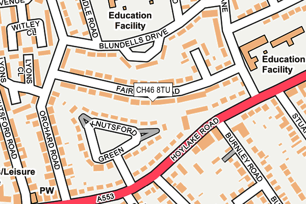 CH46 8TU map - OS OpenMap – Local (Ordnance Survey)