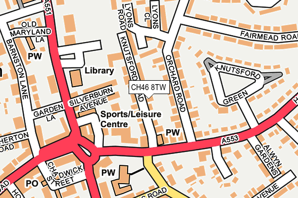 CH46 8TW map - OS OpenMap – Local (Ordnance Survey)