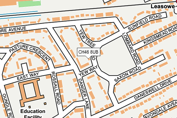 CH46 8UB map - OS OpenMap – Local (Ordnance Survey)