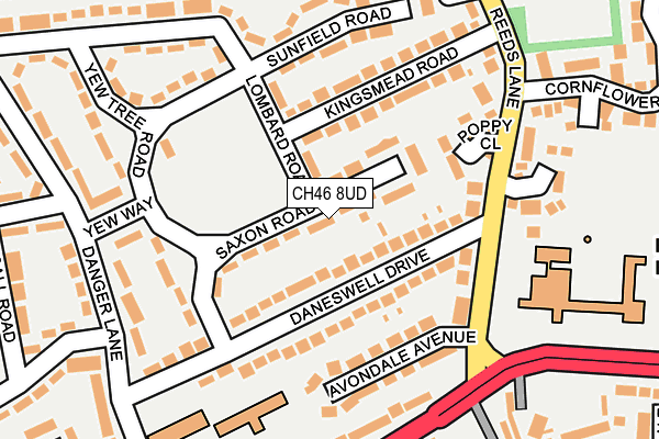 CH46 8UD map - OS OpenMap – Local (Ordnance Survey)