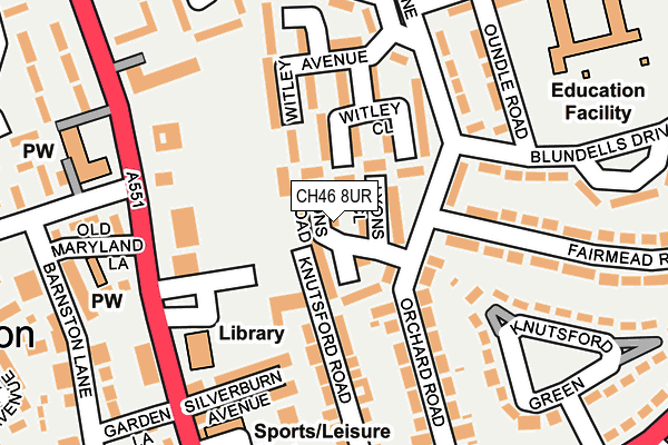 CH46 8UR map - OS OpenMap – Local (Ordnance Survey)