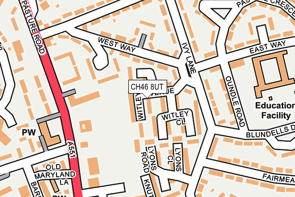 CH46 8UT map - OS OpenMap – Local (Ordnance Survey)