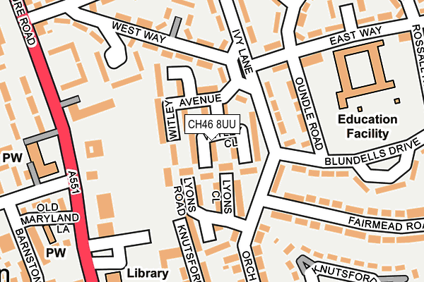 CH46 8UU map - OS OpenMap – Local (Ordnance Survey)