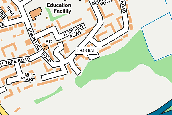 CH46 9AL map - OS OpenMap – Local (Ordnance Survey)