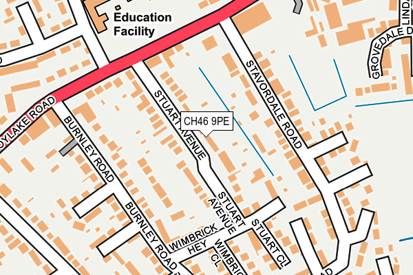 CH46 9PE map - OS OpenMap – Local (Ordnance Survey)