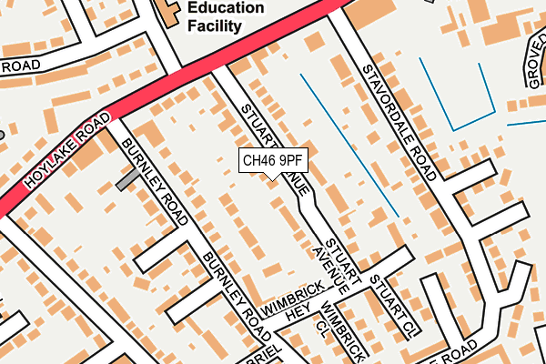 CH46 9PF map - OS OpenMap – Local (Ordnance Survey)