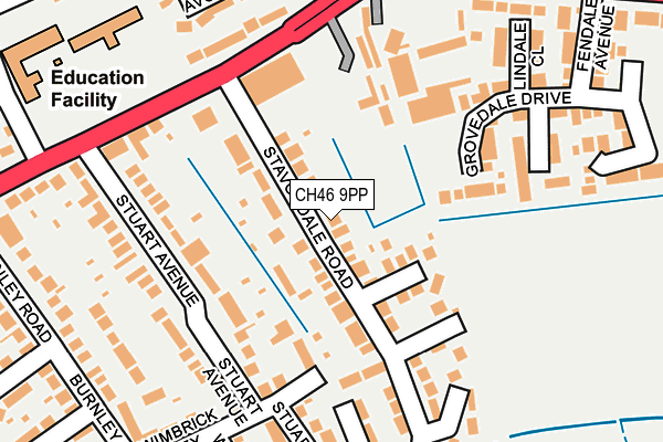 CH46 9PP map - OS OpenMap – Local (Ordnance Survey)