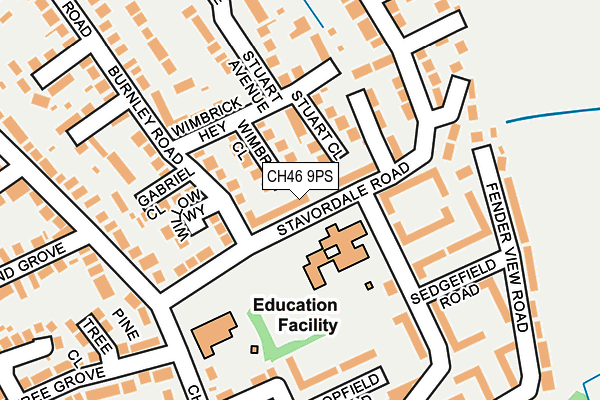 CH46 9PS map - OS OpenMap – Local (Ordnance Survey)