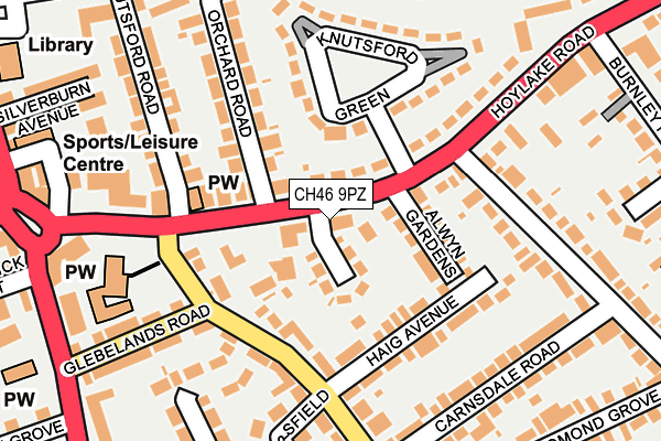 CH46 9PZ map - OS OpenMap – Local (Ordnance Survey)