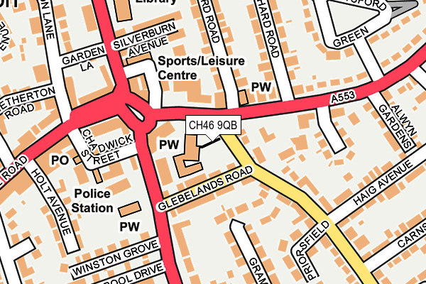 CH46 9QB map - OS OpenMap – Local (Ordnance Survey)