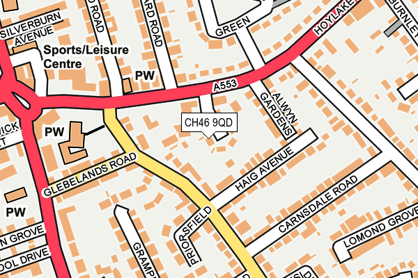 CH46 9QD map - OS OpenMap – Local (Ordnance Survey)