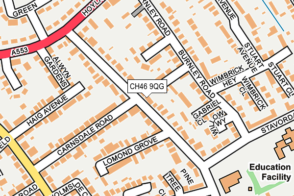 CH46 9QG map - OS OpenMap – Local (Ordnance Survey)