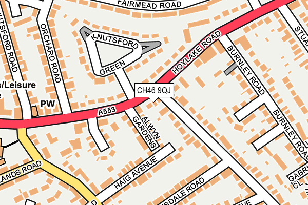 CH46 9QJ map - OS OpenMap – Local (Ordnance Survey)
