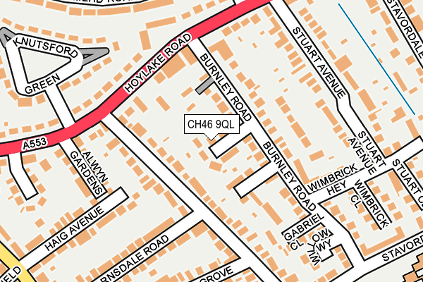 CH46 9QL map - OS OpenMap – Local (Ordnance Survey)