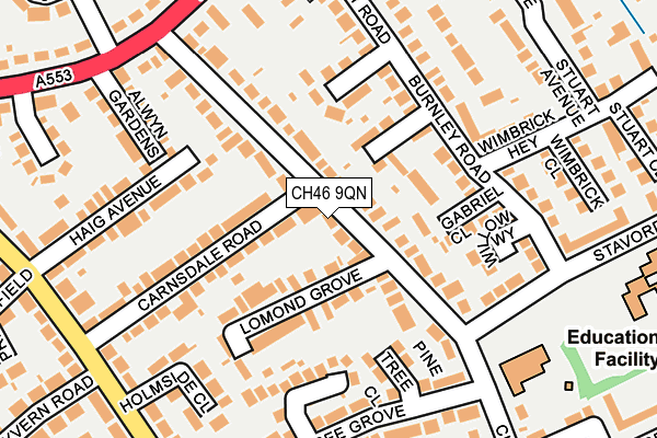 CH46 9QN map - OS OpenMap – Local (Ordnance Survey)