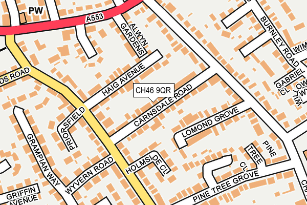 CH46 9QR map - OS OpenMap – Local (Ordnance Survey)