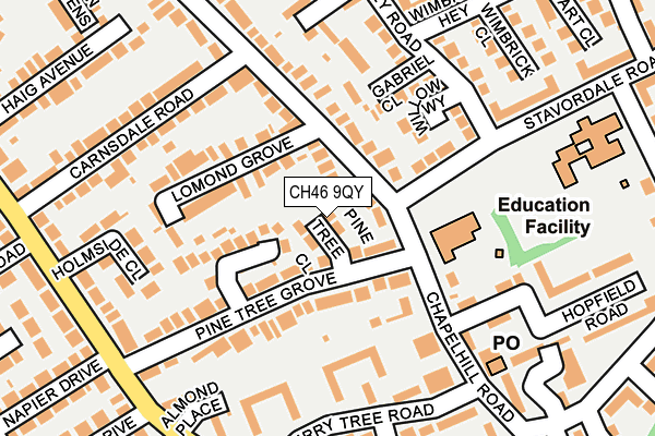 CH46 9QY map - OS OpenMap – Local (Ordnance Survey)