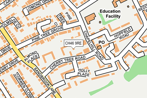 CH46 9RE map - OS OpenMap – Local (Ordnance Survey)