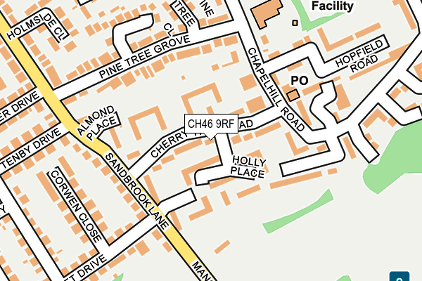 CH46 9RF map - OS OpenMap – Local (Ordnance Survey)