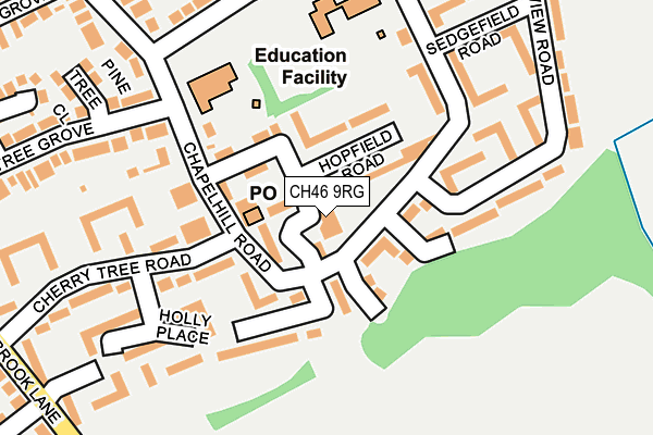 CH46 9RG map - OS OpenMap – Local (Ordnance Survey)