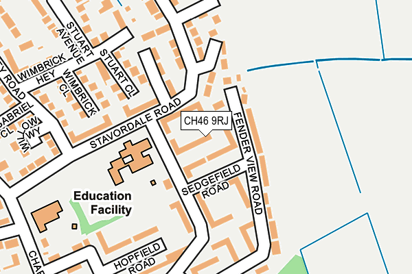 CH46 9RJ map - OS OpenMap – Local (Ordnance Survey)