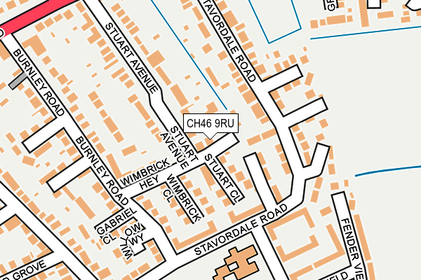 CH46 9RU map - OS OpenMap – Local (Ordnance Survey)