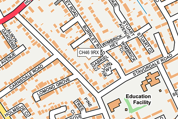 CH46 9RX map - OS OpenMap – Local (Ordnance Survey)