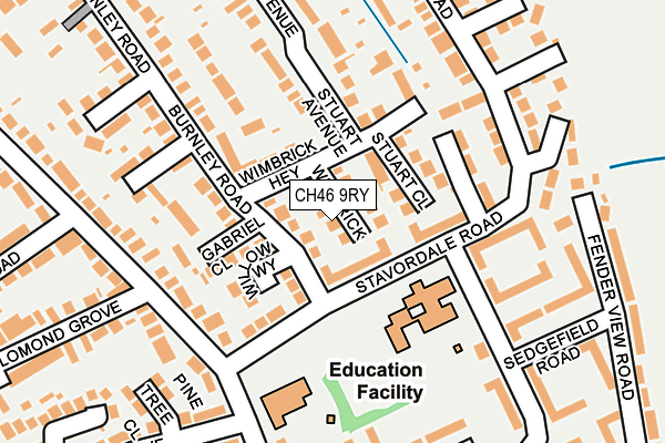 CH46 9RY map - OS OpenMap – Local (Ordnance Survey)