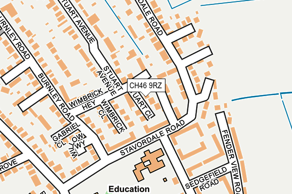 CH46 9RZ map - OS OpenMap – Local (Ordnance Survey)