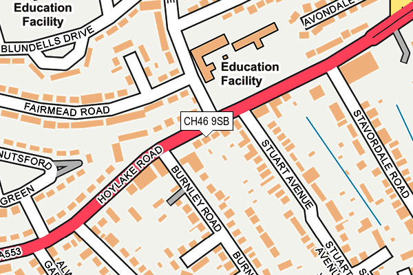 CH46 9SB map - OS OpenMap – Local (Ordnance Survey)