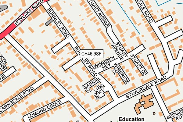 CH46 9SF map - OS OpenMap – Local (Ordnance Survey)