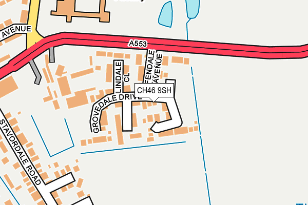 CH46 9SH map - OS OpenMap – Local (Ordnance Survey)
