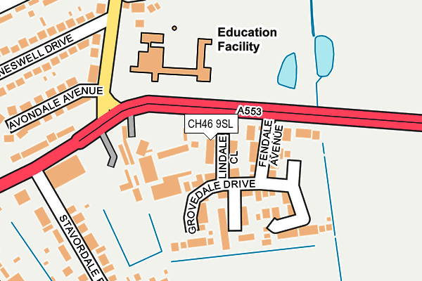 CH46 9SL map - OS OpenMap – Local (Ordnance Survey)