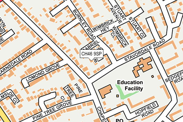 CH46 9SP map - OS OpenMap – Local (Ordnance Survey)