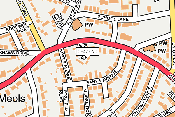 CH47 0ND map - OS OpenMap – Local (Ordnance Survey)