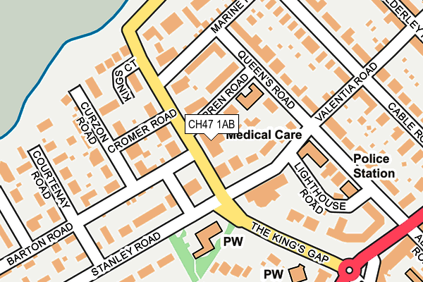 CH47 1AB map - OS OpenMap – Local (Ordnance Survey)