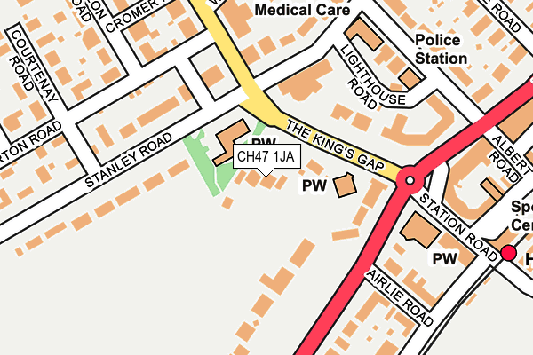 CH47 1JA map - OS OpenMap – Local (Ordnance Survey)