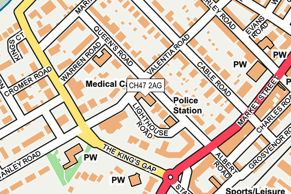 CH47 2AG map - OS OpenMap – Local (Ordnance Survey)